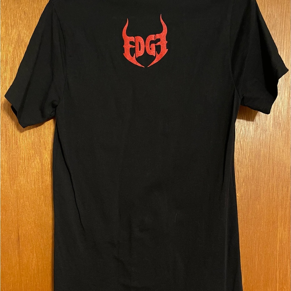 WWE Men's Black Tee with The Edge Red Graphic - Size Small - Picture 4 of 5
